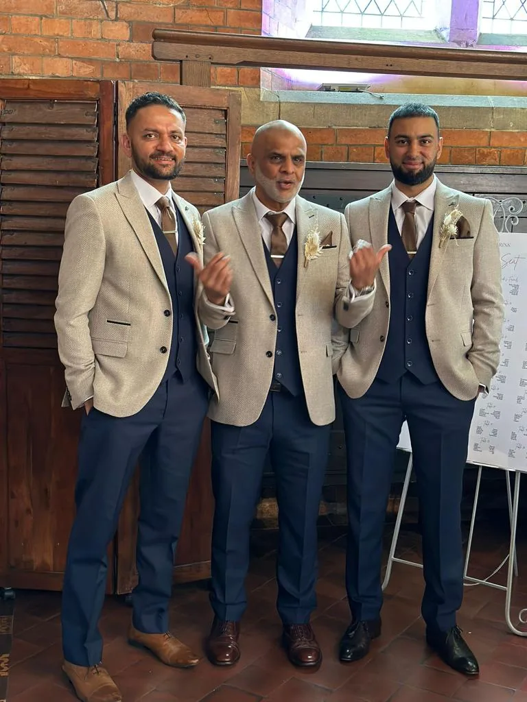 Wedding suits hired from Scotney’s of London Road