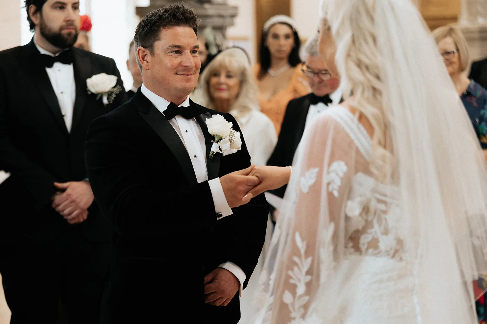 Chloe and Josh — wedding suits hired from Scotney’s of London Road