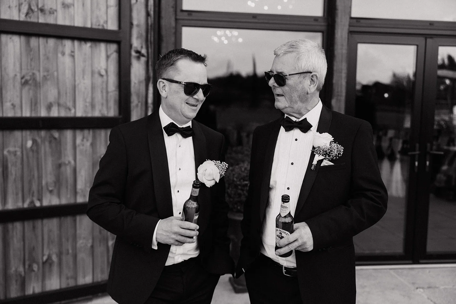 Chloe and Josh — wedding suits hired from Scotney’s of London Road
