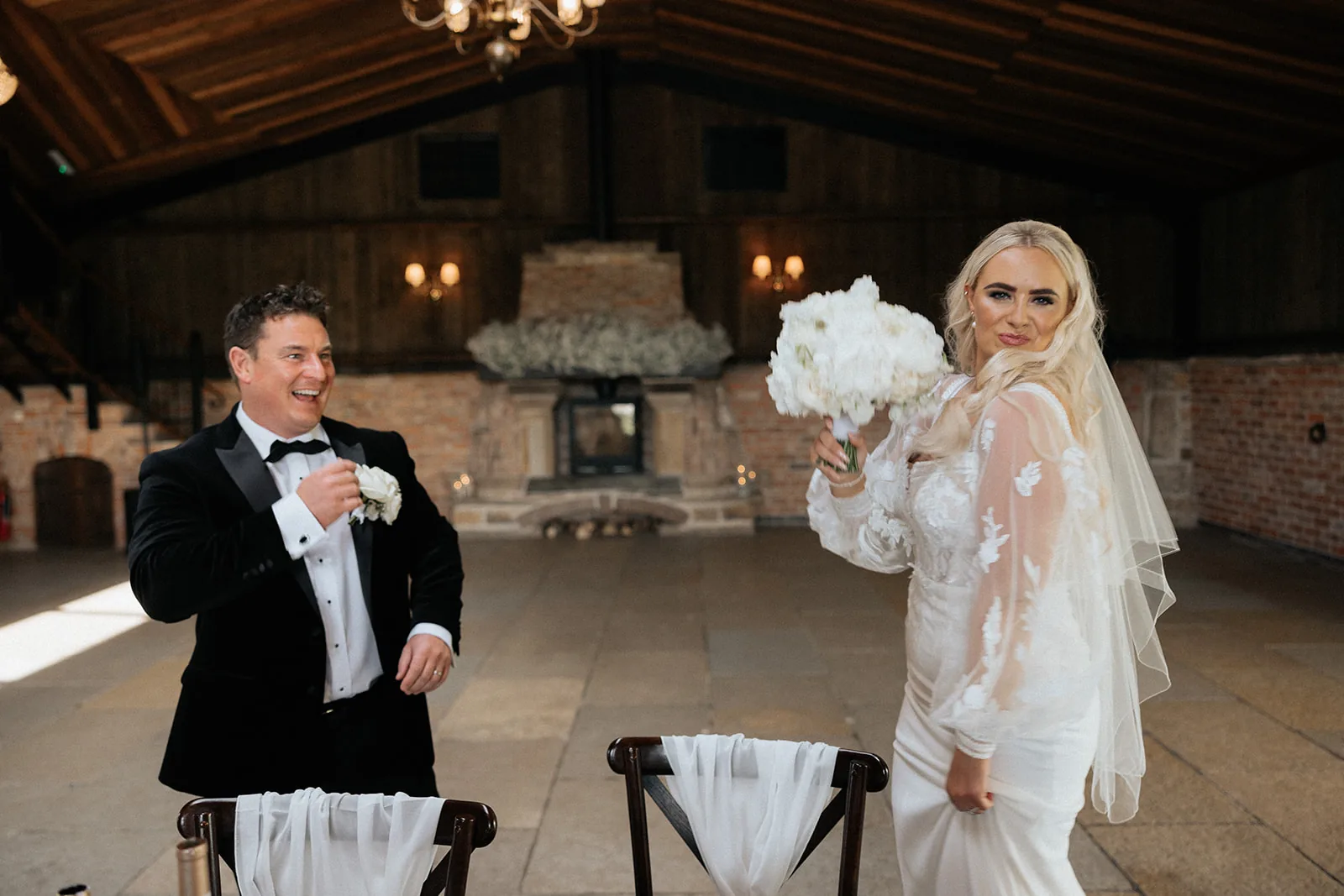 Chloe and Josh — wedding suits hired from Scotney’s of London Road