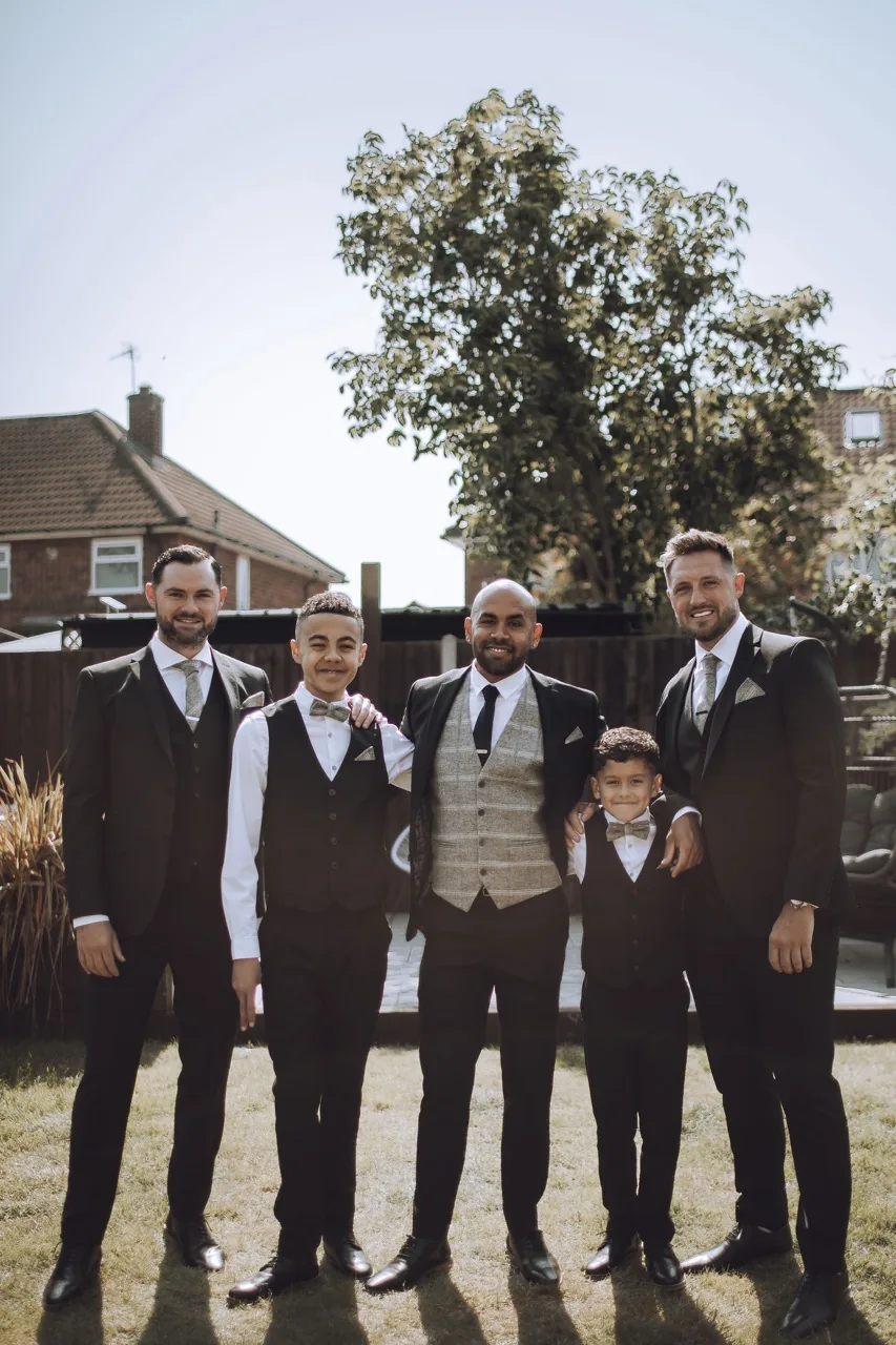 Wedding suits hired from Scotney’s of London Road