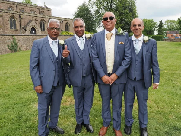 Wedding suits hired from Scotney’s of London Road