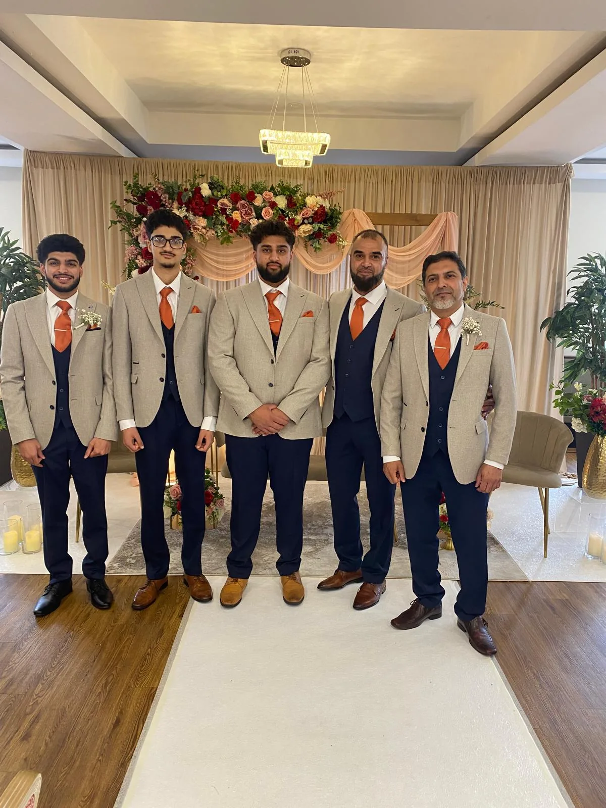 Wedding suits hired from Scotney’s of London Road