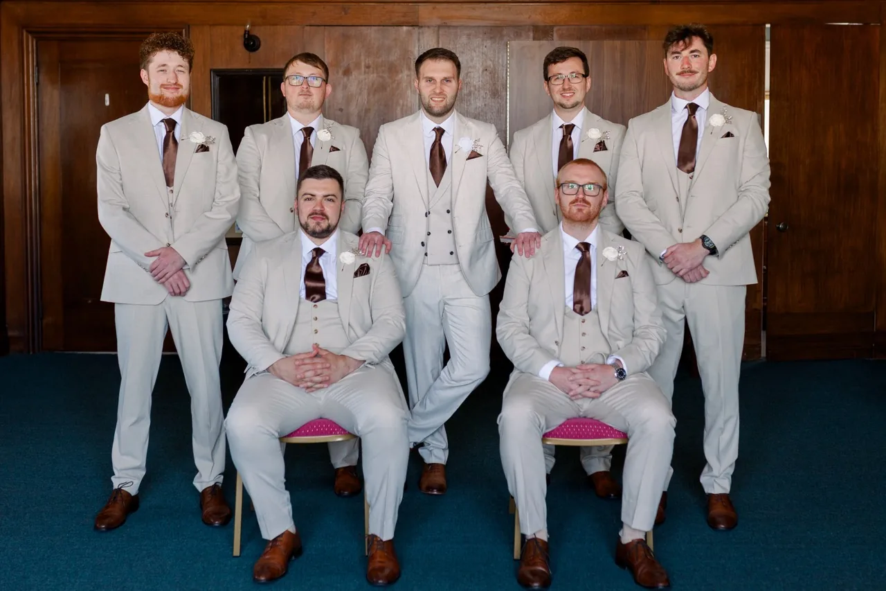 Wedding suits hired from Scotney’s of London Road