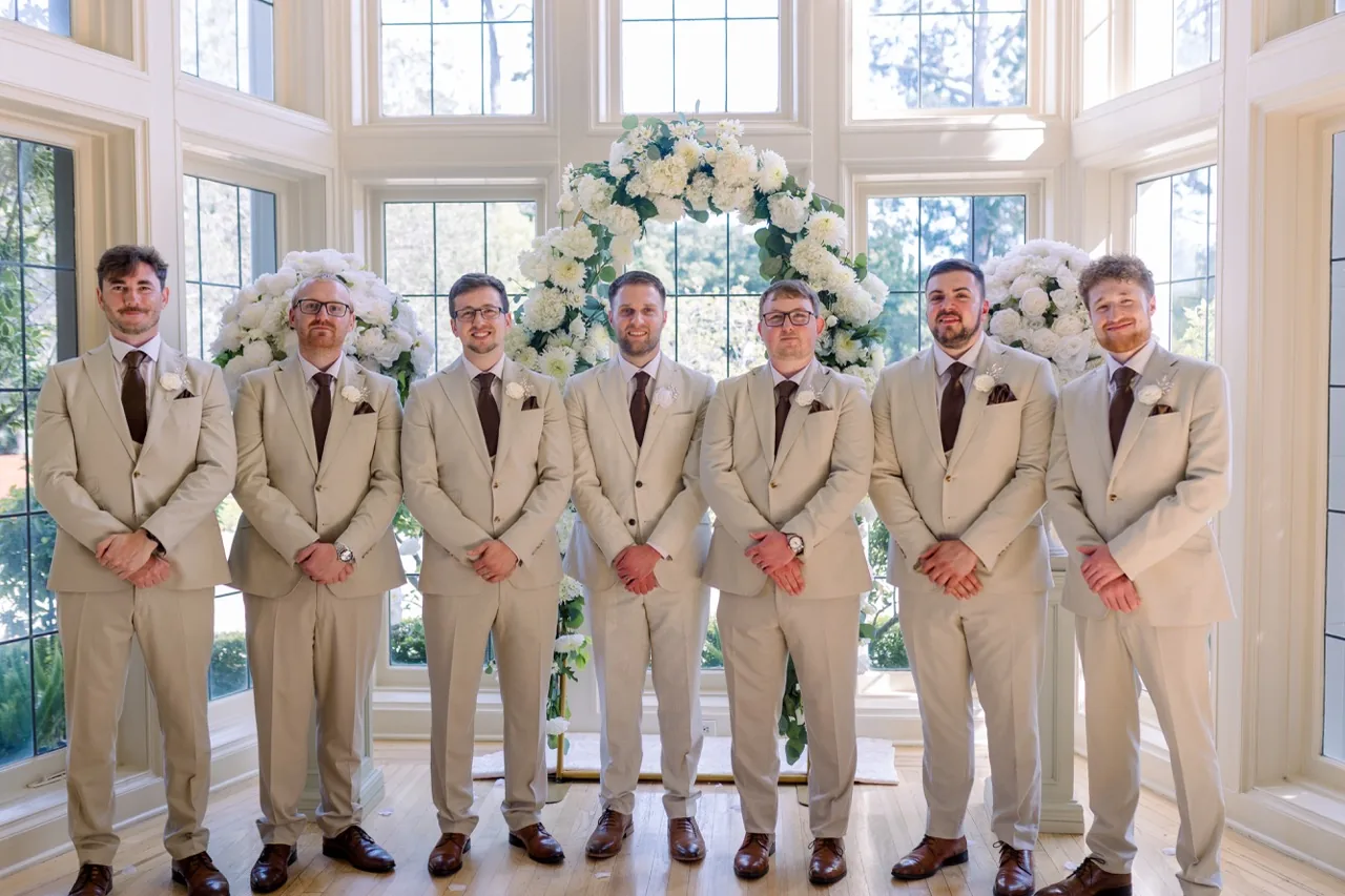 Wedding suits hired from Scotney’s of London Road