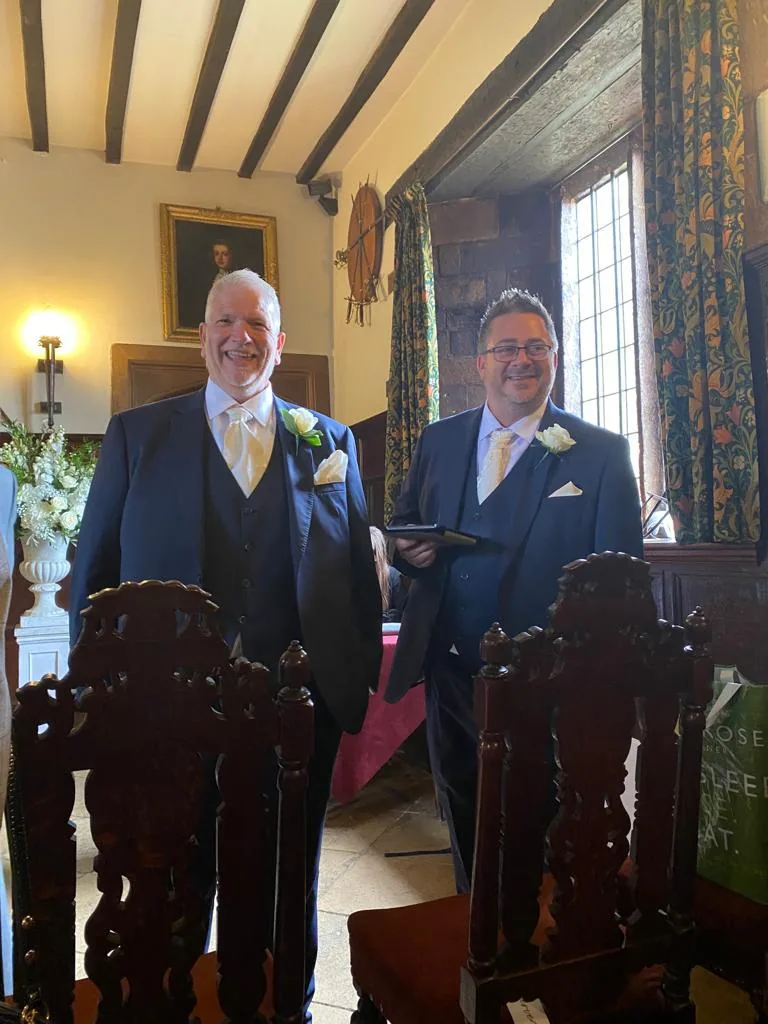 Wedding suits hired from Scotney’s of London Road