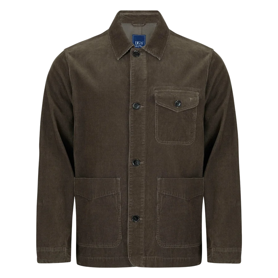 DG's Drifter olive corduroy jacket with patch pockets